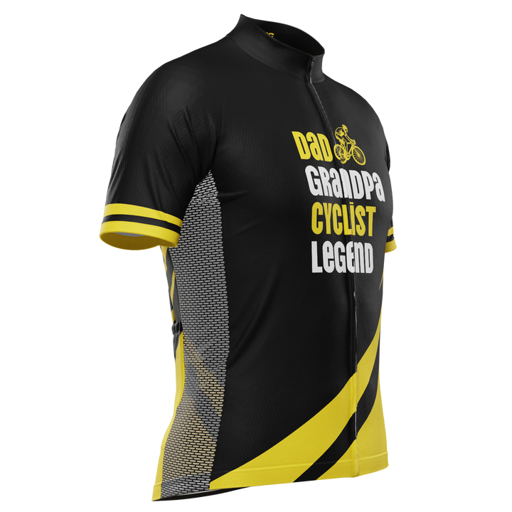 Men's Dad & Grandpa Cycling Jersey Quick-Dry Performance Black