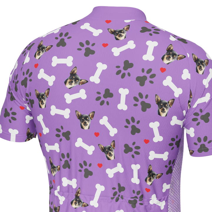 Men's Custom Pet Bones Cycling Kit Durable Personalized Gear Purple