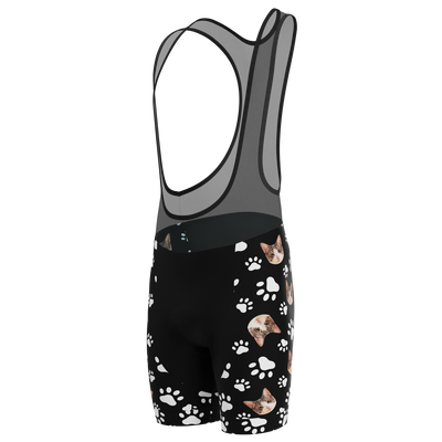 Men's Custom Pet Paws Cycling Bib Personalized & Durable Red