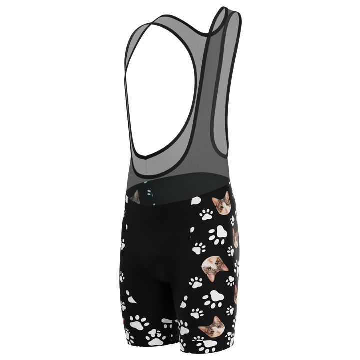 Men's Custom Pet Paws Cycling Bib Personalized & Durable Red