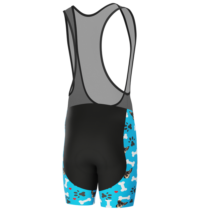 Men's Custom Cycling Bib Quick-Dry Gel-Padded Comfort Blue