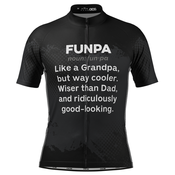 Men's Funpa Cycling Jersey Quick-Dry Made-to-Order Performance Black