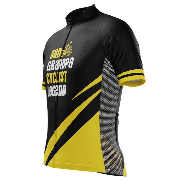 Men's Dad & Grandpa Cycling Jersey Quick-Dry Performance Black