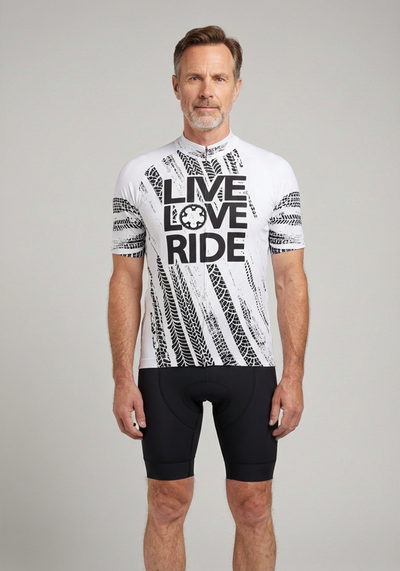 Mens Live Love Ride Short Sleeve Cycling Jersey - _default - front view
