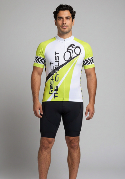 Mens Respect The Cyclist Share The Road Cycling Jersey - _default - front view