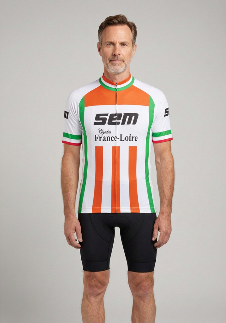 Retro Sem Cycles Frankreich Loire Fahrradtrikot