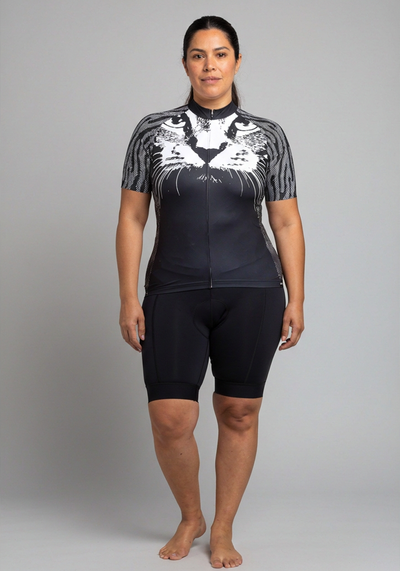 Womens Cat Whiskers Short Sleeve Cycling Jersey - _default - front view