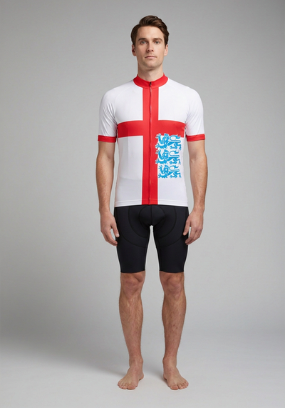 Three Lions England Flag Cycling Jersey - _default - front view