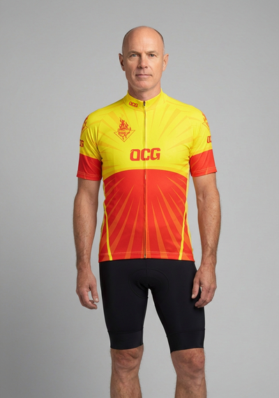 Mens Support The Sun Short Sleeve Cycling Jersey - front view