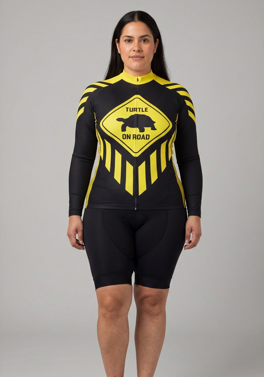 Stylish Women's Turtle On Road Long Sleeve Cycling Jersey | Quick-Dry ...