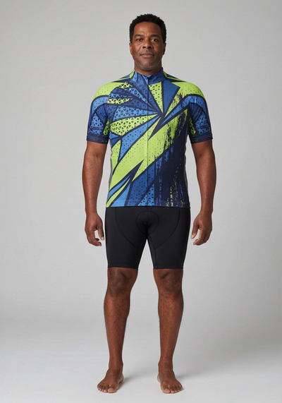 Mens Mtb Style Short Sleeve Cycling Jersey - front view