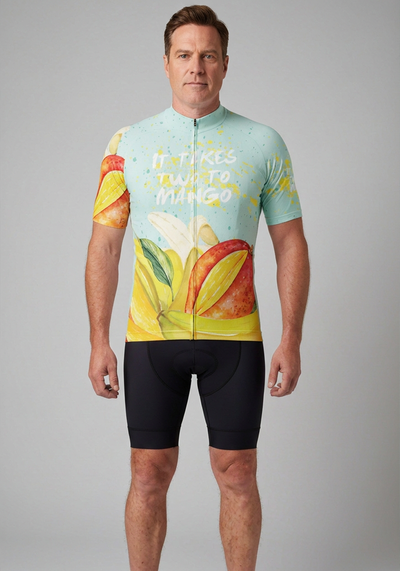 Mens It Takes Two To Mango Short Sleeve Cycling Jersey - front view