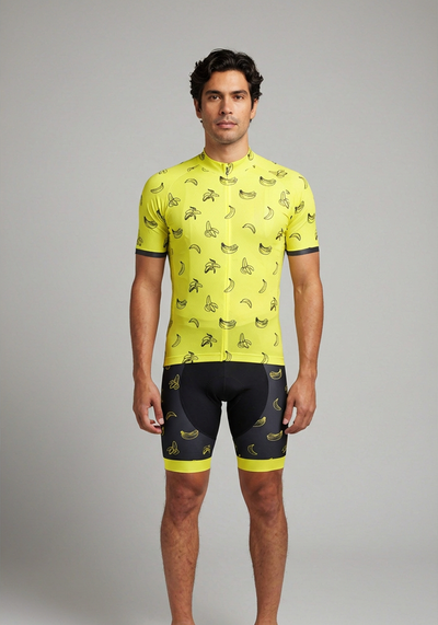 Must Be Bananas Mens Cycling Jersey Kit - Yellow - front view