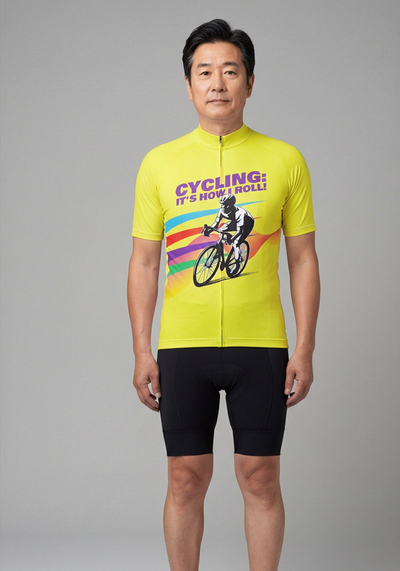 Mens Cycling Its How I Roll Short Sleeve Cycling Jersey - front view