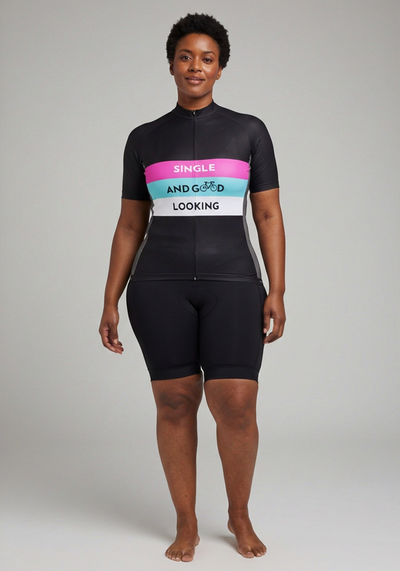 Womens Single And Good Looking Short Sleeve Cycling Jersey - front view
