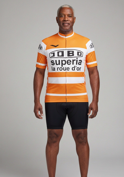 Mens Retro 1978 Jobo Superia Short Sleeve Cycling Jersey - front view