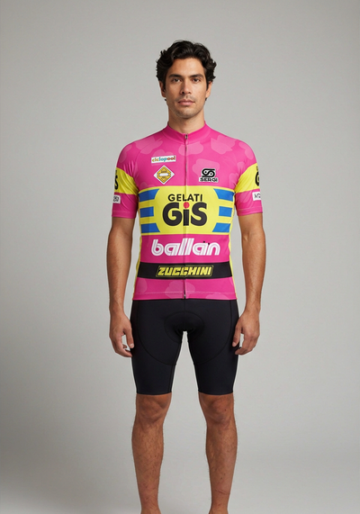 Mens Ice Cream Short Sleeve Cycling Jersey - front view