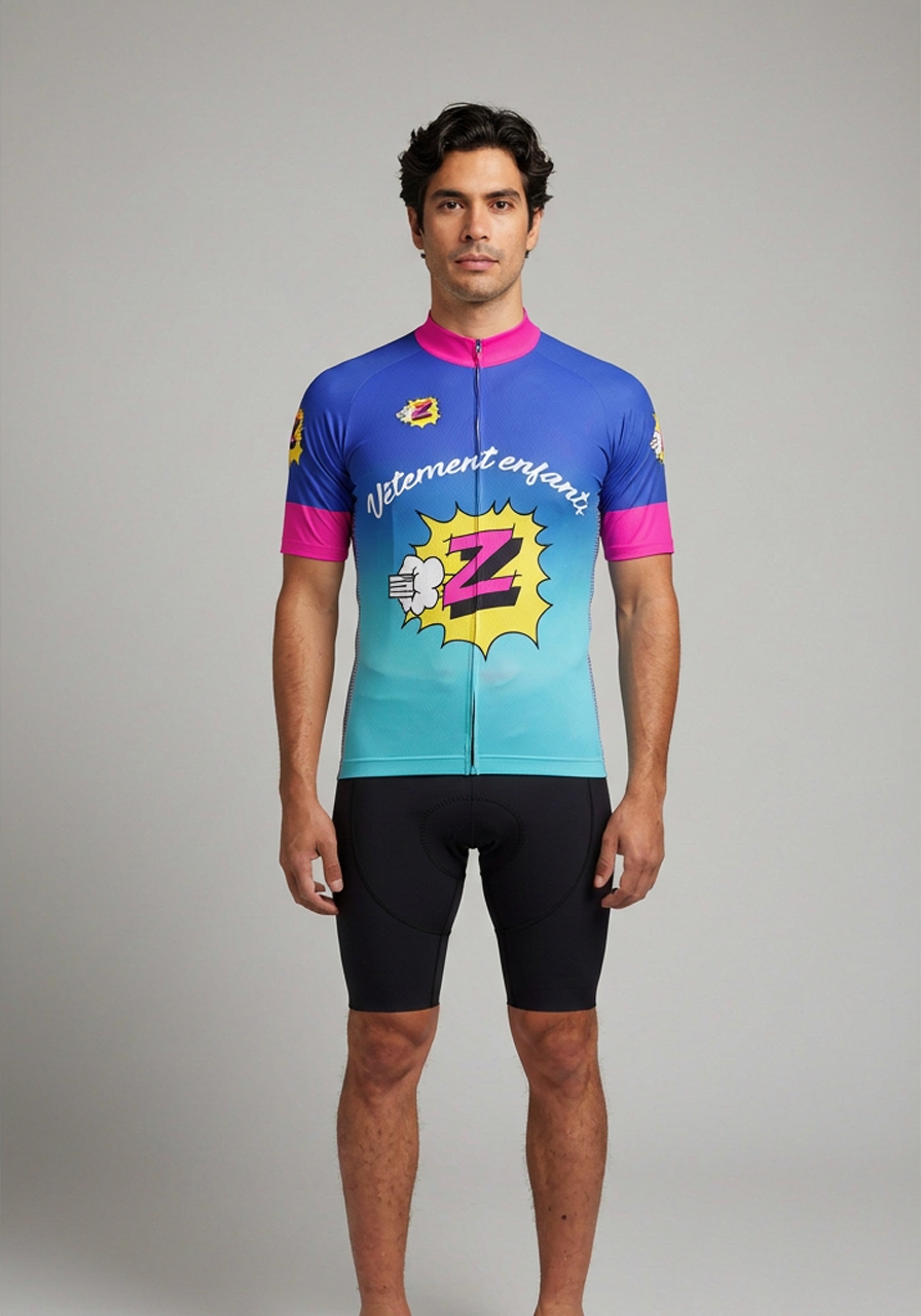 Retro Men's Vetements Enfants Team Z cycling jersey | Moisture