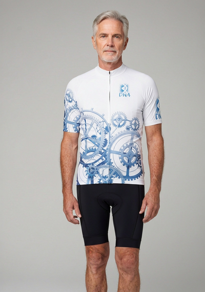 Mens Dna White Cycling Jersey - _default - front view