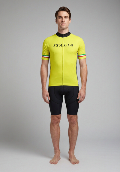 High Visibility Italia Cycling Jersey - _default - front view