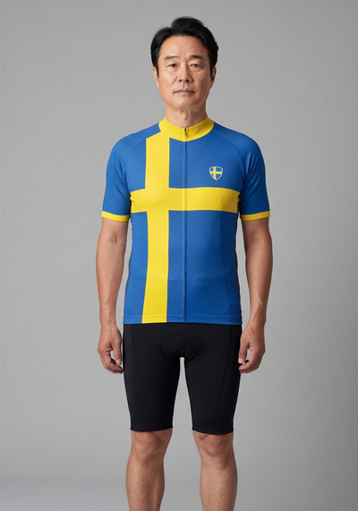 Sweden Swedish Flag National Cycling Jersey - _default - front view