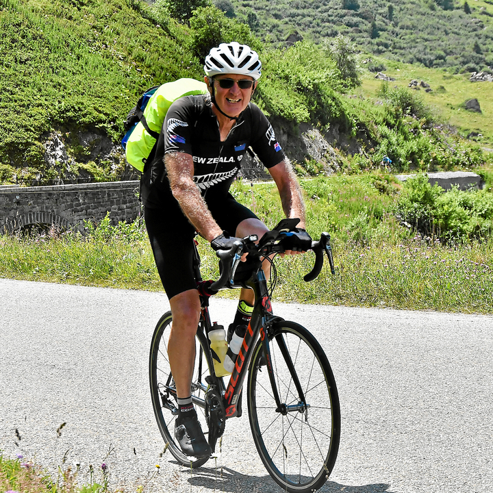 Stylisches Herren-Radtrikot mit Neuseeland-Silberfarn