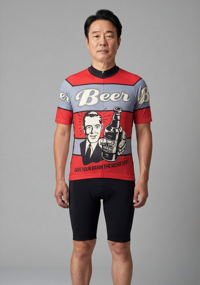Beer Give Your Brain The Night Off Cycling Jersey - _default - front view