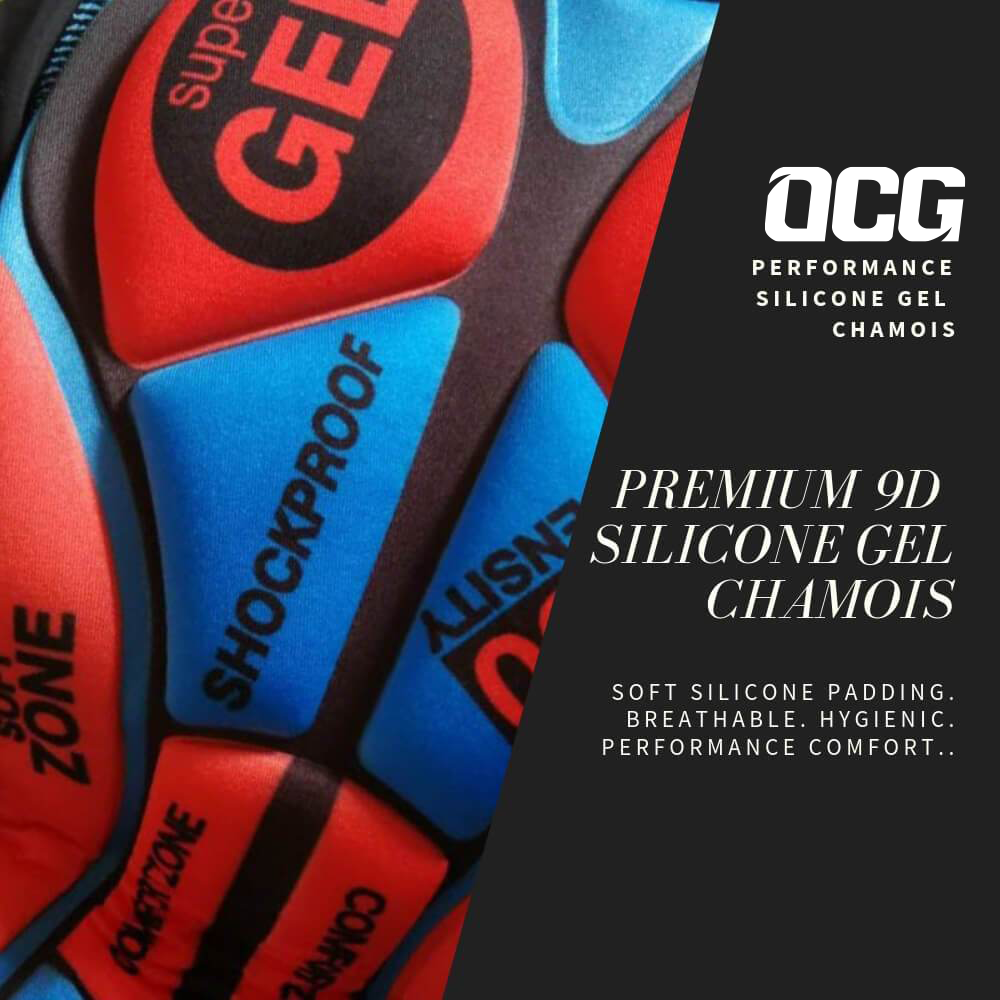 Men's OCG Pro-Band Bold Lettered Gel Padded Cycling Shorts