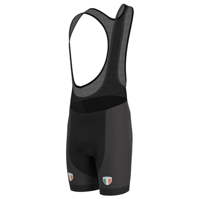 Men's Classic Italia Black National Flag Gel Padded Cycling Bib