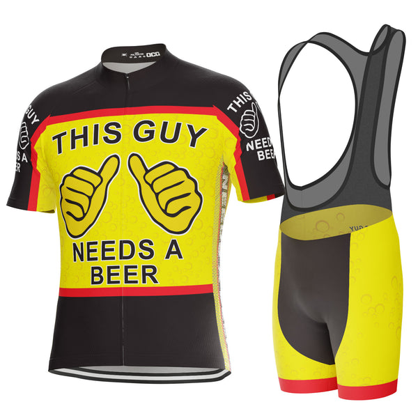 Men's This Guy Needs a Beer 2 Piece Cycling Kit