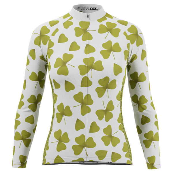 Women's Three Leaf Clover Long Sleeve Cycling Jersey