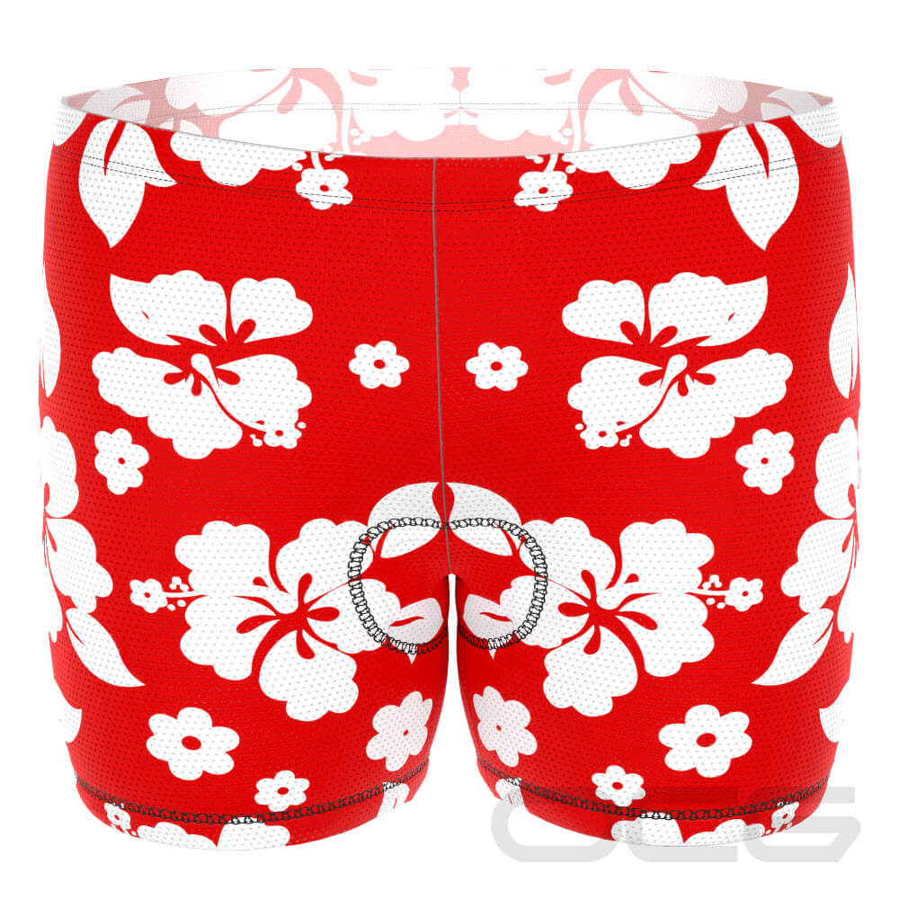 Men's Hawaiian Hibiscus Padded Cycling Underwear