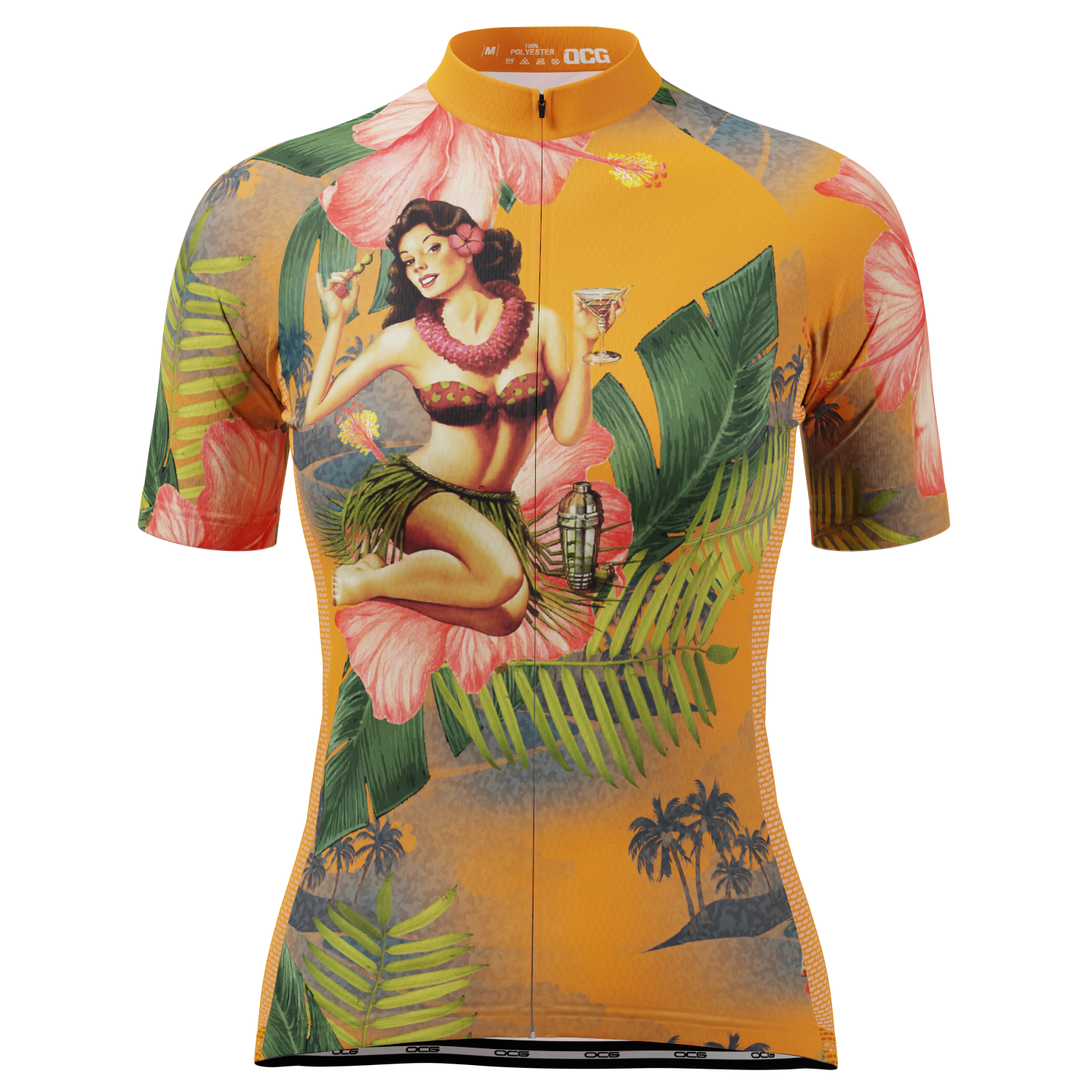 Women's Aloha Flowers Short Sleeve Cycling Jersey