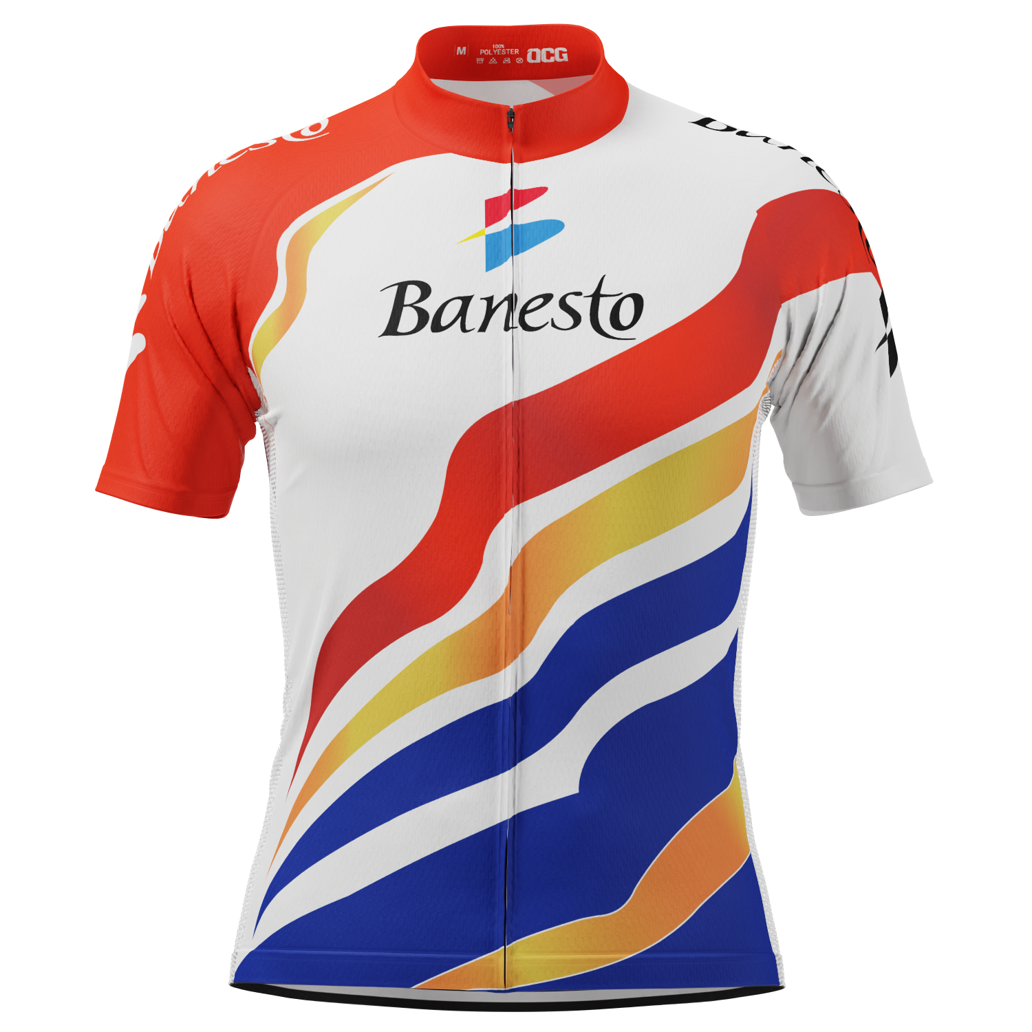 Men's Retro 1990 Banesto Short Sleeve Cycling Jersey