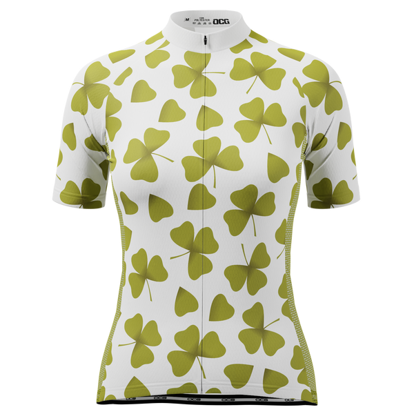 Women's Three Leaf Clover Short Sleeve Cycling Jersey