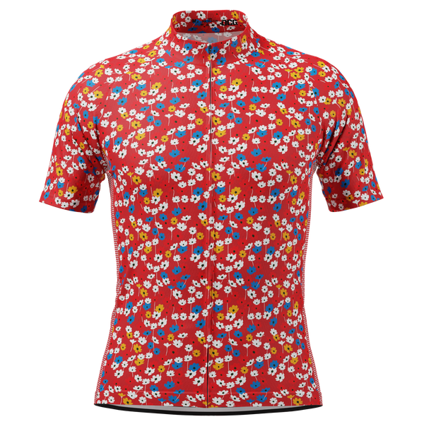 Men's Ditsy Floral Short Sleeve Cycling Jersey