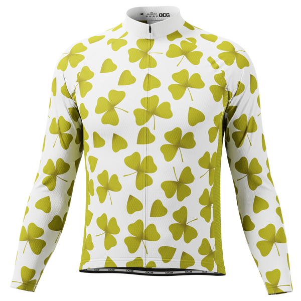 Men's Three Leaf Clover Long Sleeve Cycling Jersey