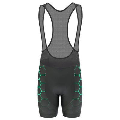 Men's Neon Hexagon Gel Padded Cycling Bib