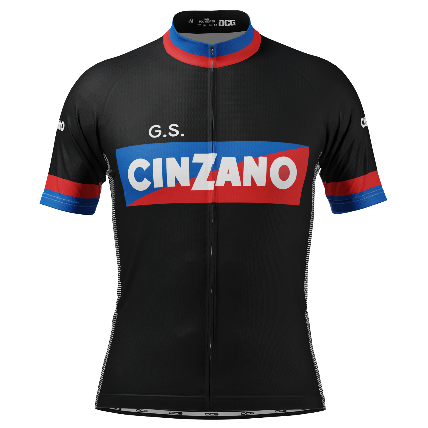 Men's Cinzano 70s and early 80s Vintage Short Sleeve Cycling Jersey