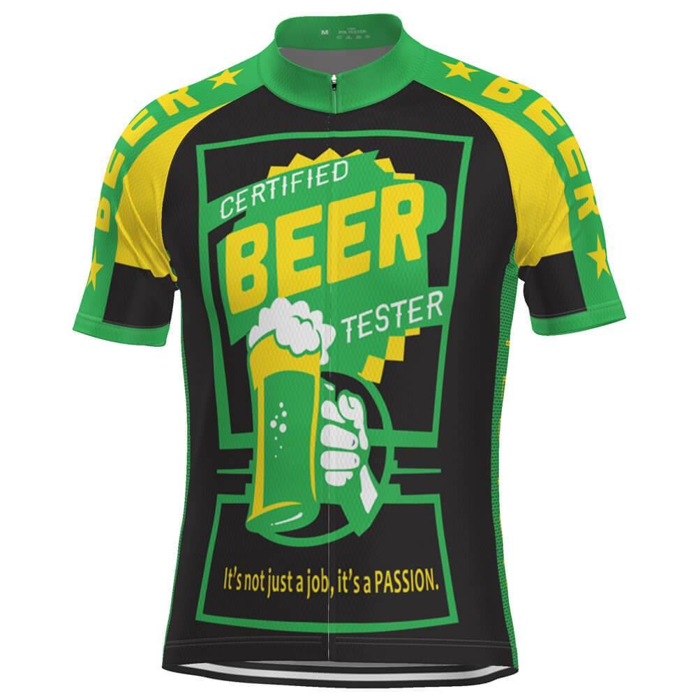Men's Certified Beer Tester Short Sleeve Cycling Jersey