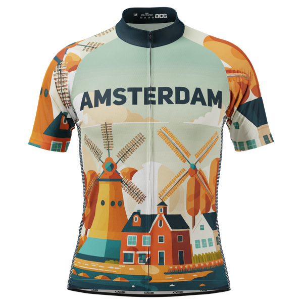 Men's Around The World - Amsterdam Short Sleeve Cycling Jersey