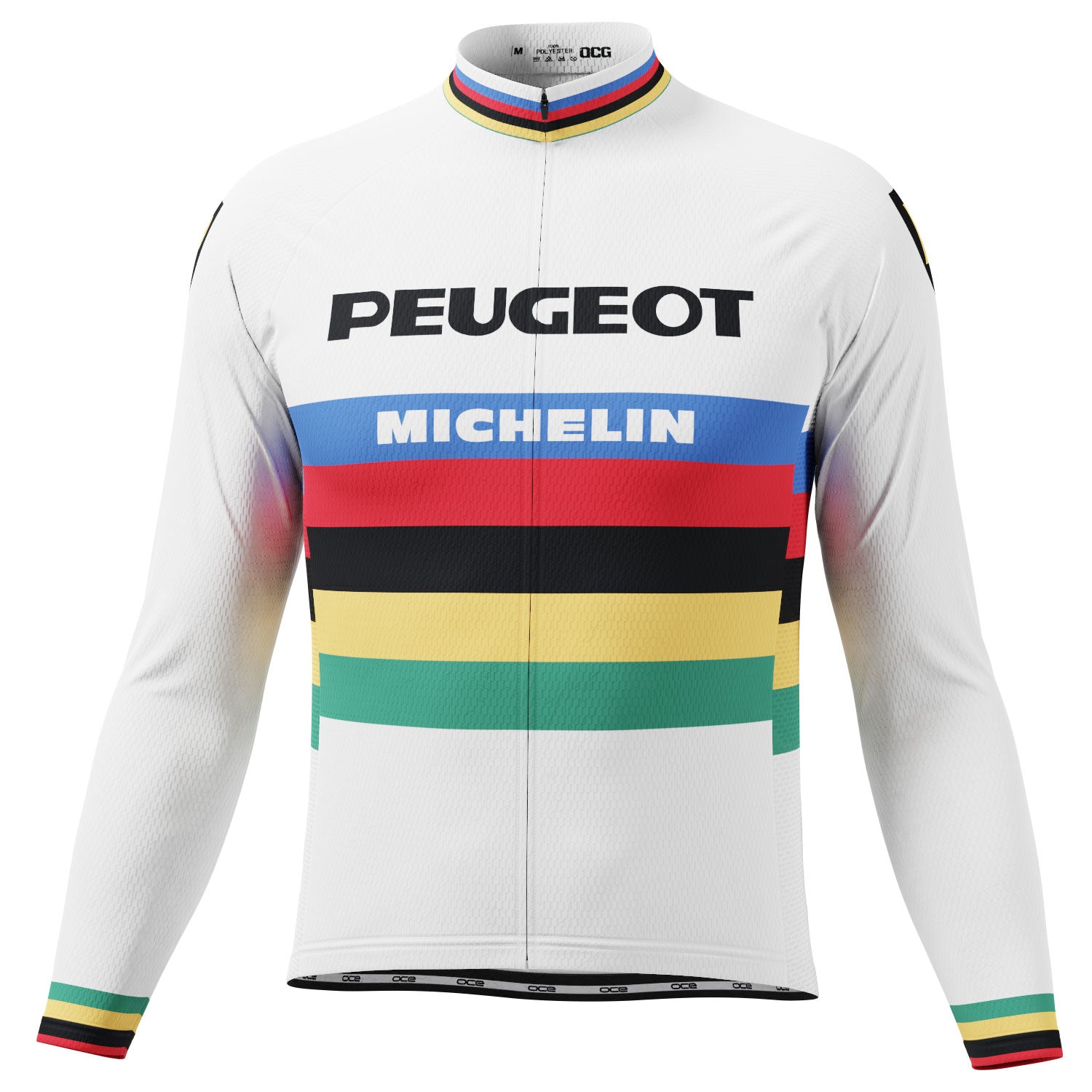 Men's Peugeot BP Michelin Retro Classic Long Sleeve Cycling Jersey