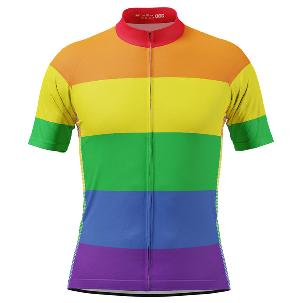 Men's LGBT Classic Gay Pride Short Sleeve Cycling Jersey