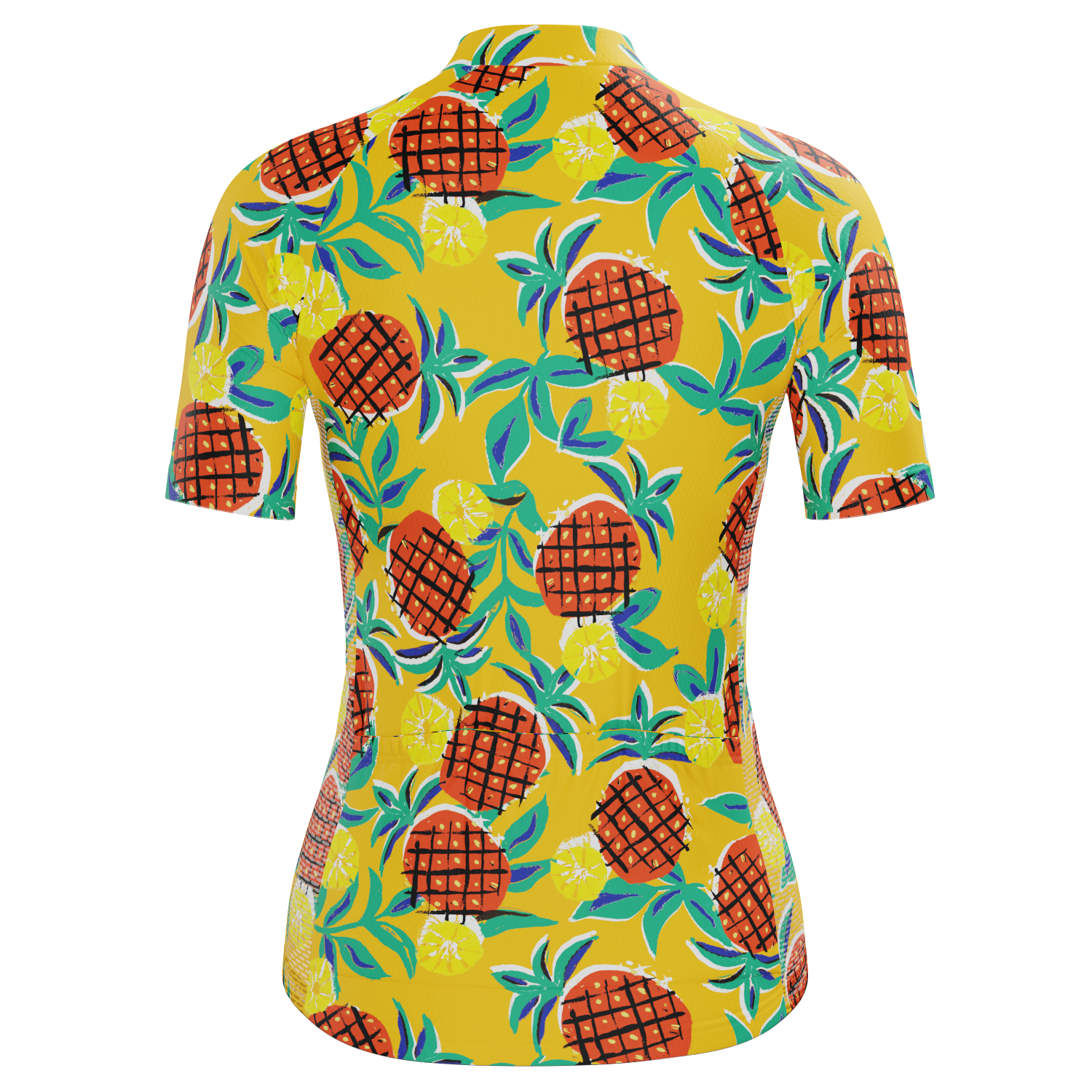 Women's Pineapple Fun Short Sleeve Cycling Jersey