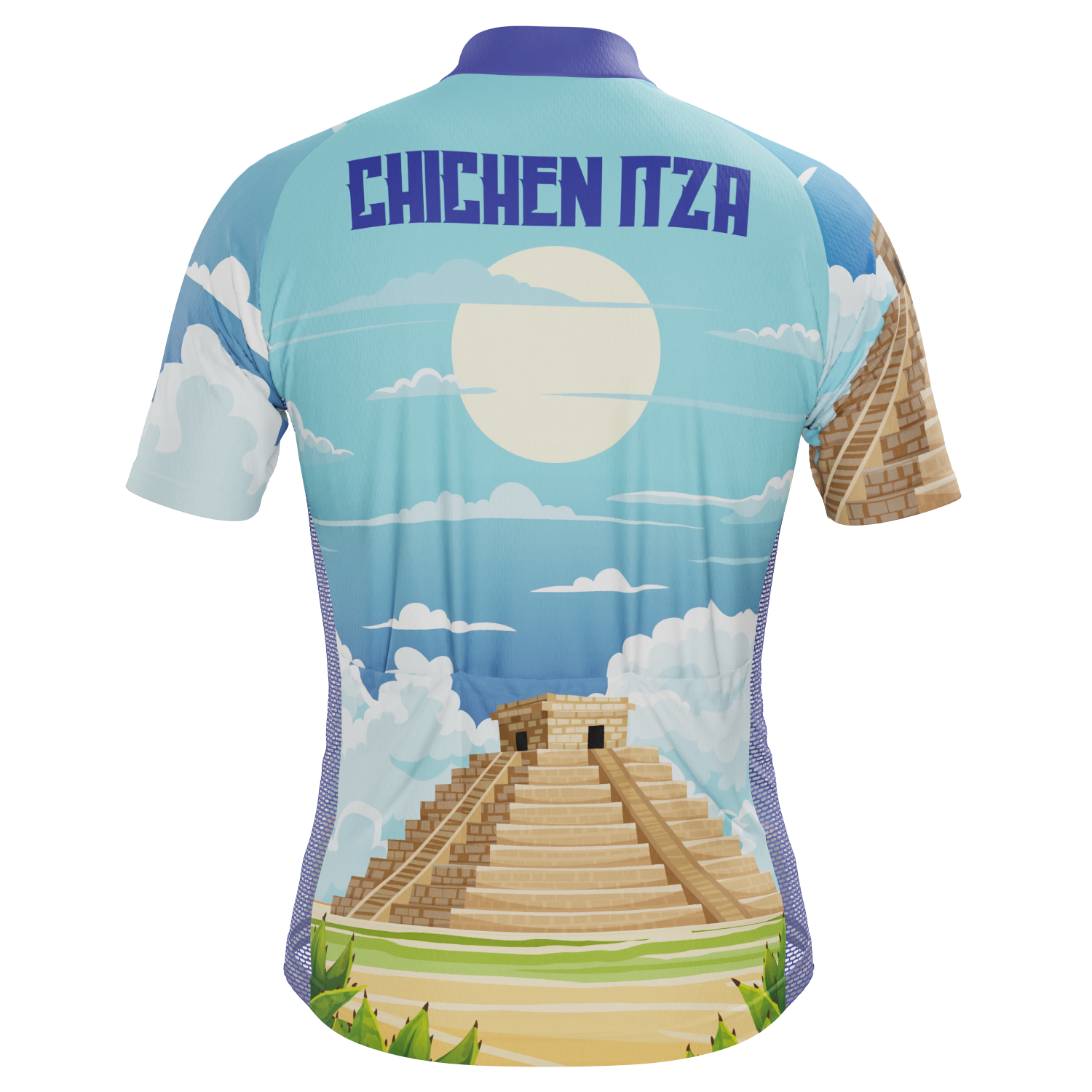 Men's Around The World - Chichen Itza Short Sleeve Cycling Jersey