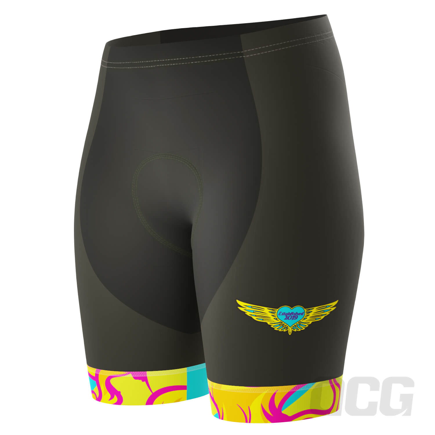Women's Pedal Pushers Custom Team Design Gel Padded Cycling Shorts