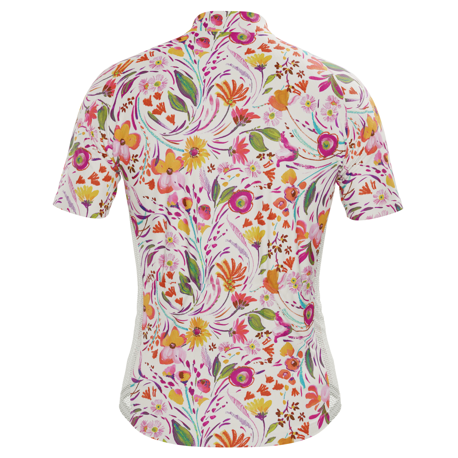 Men's Painterly Blooms Short Sleeve Cycling Jersey