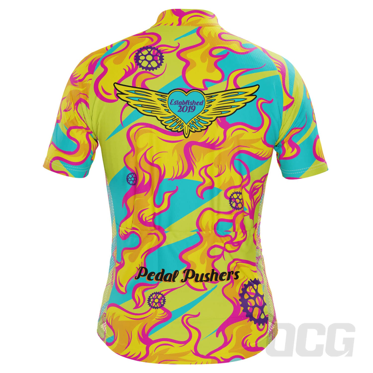 Men's Pedal Pushers Custom Team Design Short Sleeve Cycling Jersey