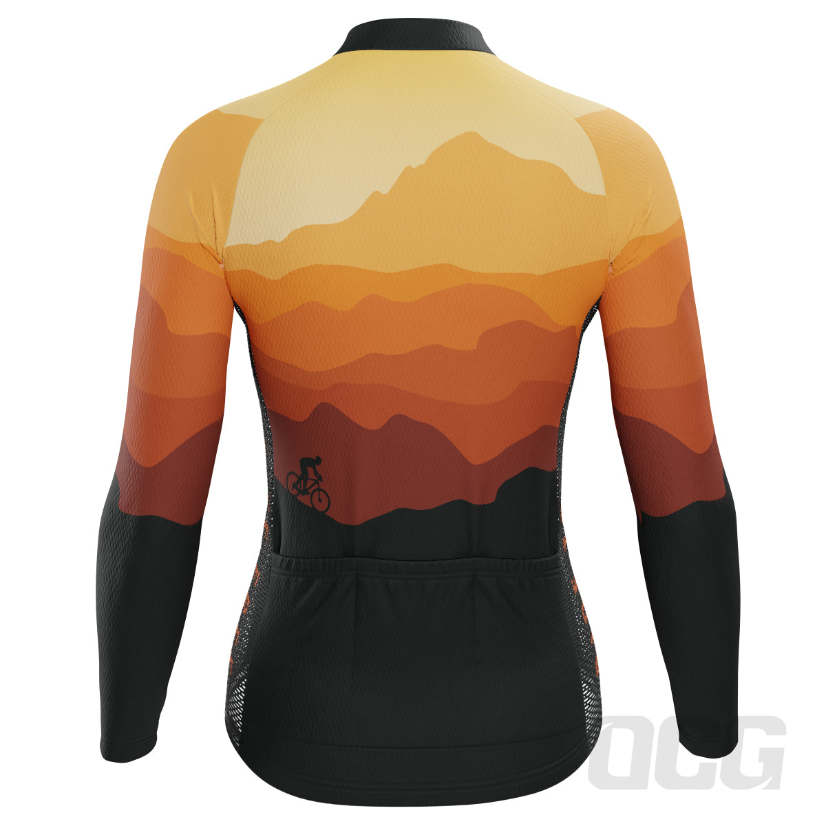 Women's Ride Free Sunset Long Sleeve Cycling Jersey