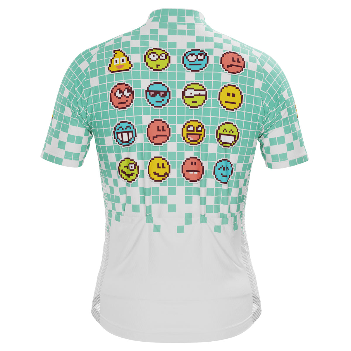 Men's Pixel Mania Emoji 8 Bit Short Sleeve Cycling Jersey